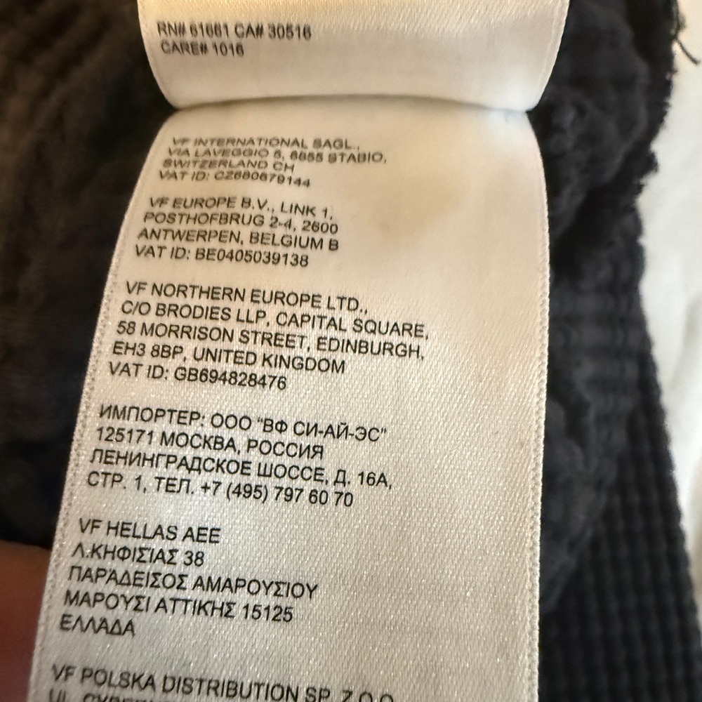 The North Face Black Waffle Knit Mock Neck Sweatshirt M - Picture 13 of 16